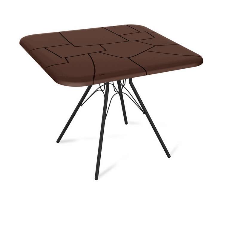 Стол обеденный квадратный Francis коричневого цвета