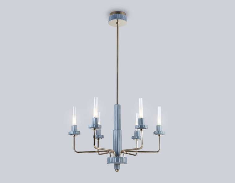 Люстра на штанге Ceramo Modern LH53124 (стекло, цвет белый)