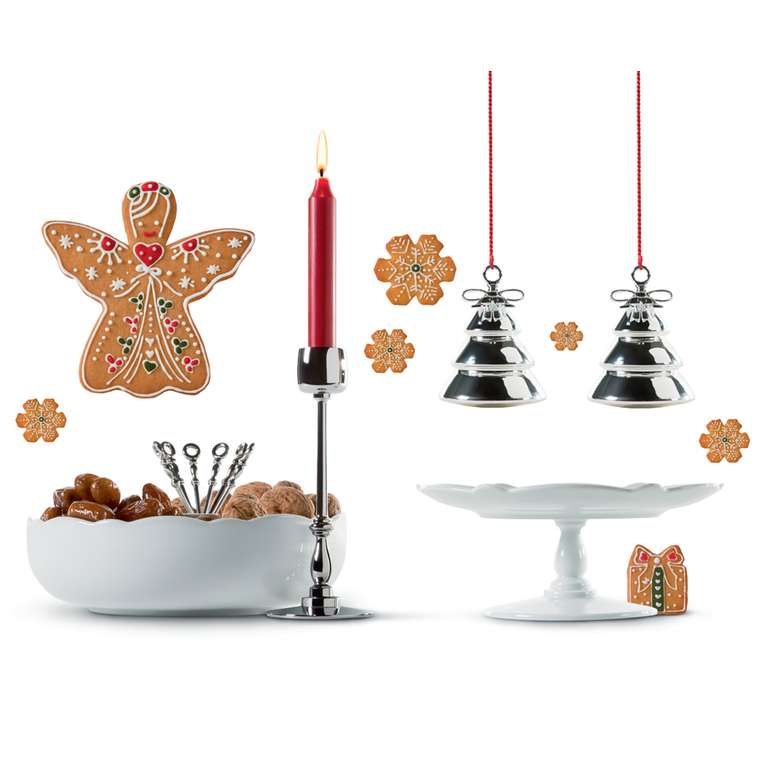 Подставка для торта Alessi dressed for x-mas белая