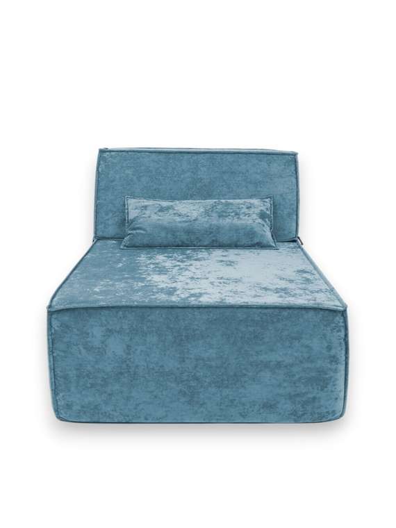 Бескаркасная оттоманка Клайд голубого цвета
