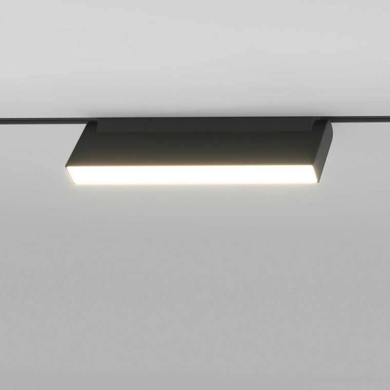 Трековый светильник Kos чёрный Slim Magnetic 12W 4200K черного цвета