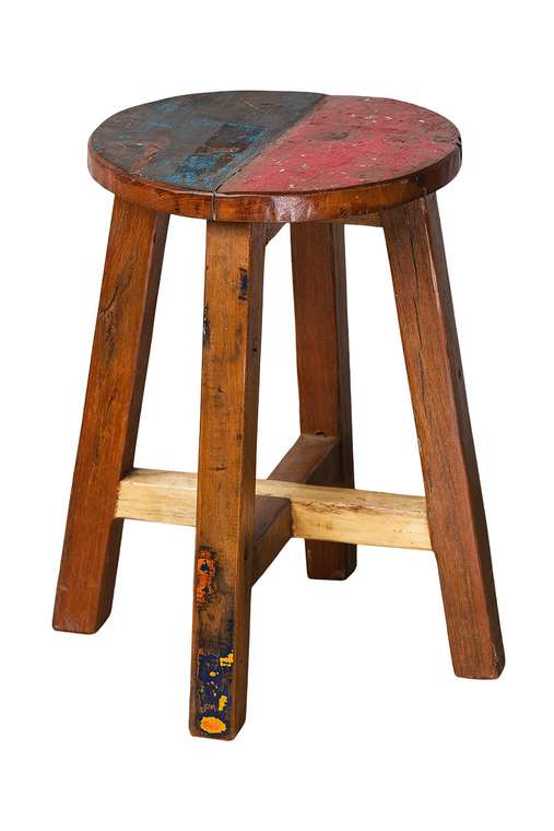 Табурет Кинг из массива древесины рыбацкого судна