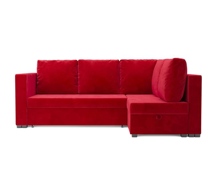 Угловой диван-кровать Мансберг красного цвета