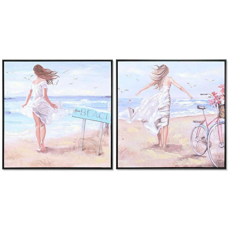 Картина 83 x 3,5 x 83 cm Средиземноморье (2 штук)