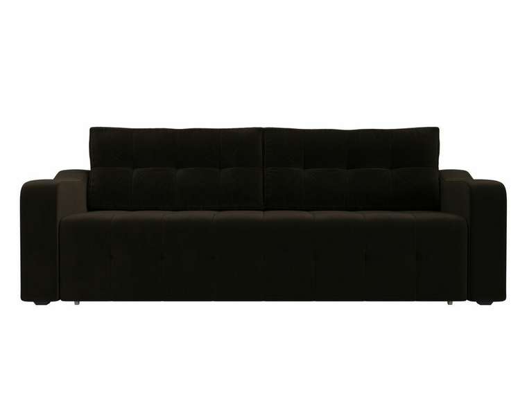 Прямой диван-кровать Лиссабон коричневого цвета