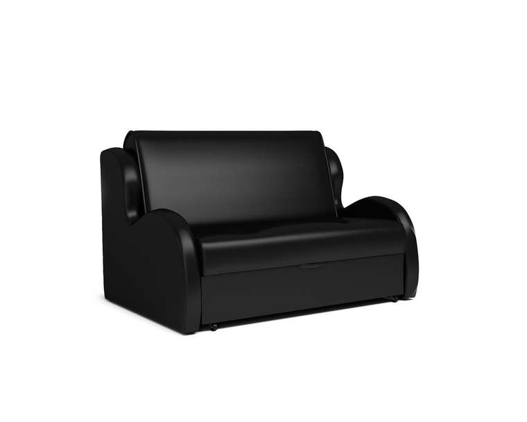 Прямой диван-кровать Атлант M черного цвета