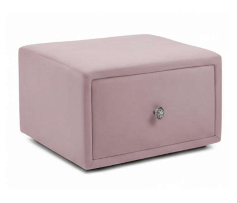 Мягкая прикроватная навесная тумба Mild лилового цвета