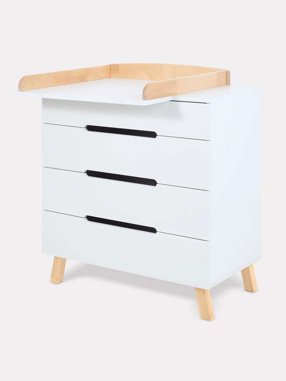 Пеленальный комод Indy Pro белого цвета с органайзером