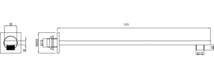 Кронштейн для верхнего душа Shower Panels