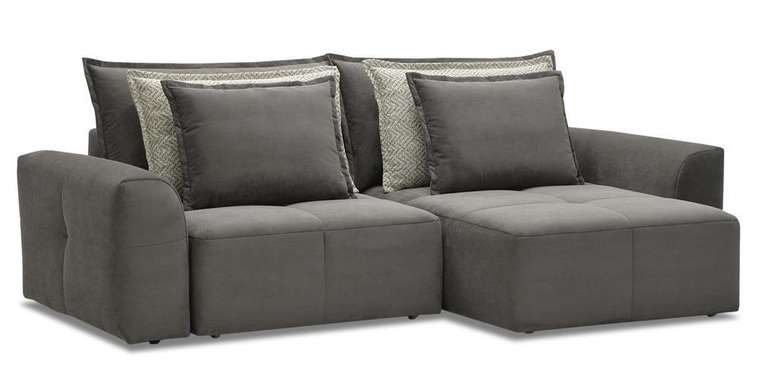 Угловой диван-кровать Ладья Ройс серого цвета