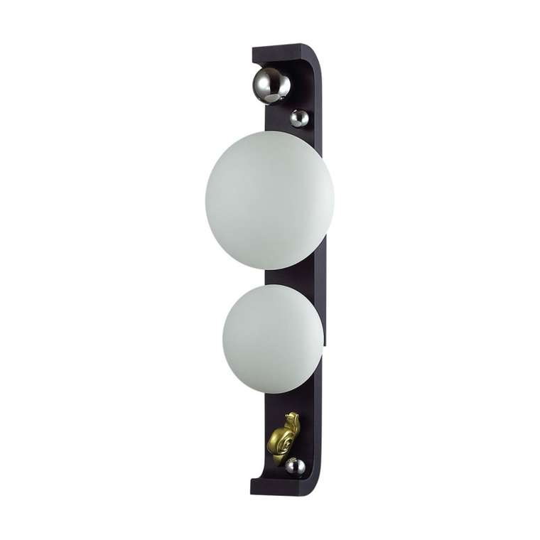 Уличный фасадный светильник Odeon Light Luma 5434/2W черный/золотистый/хром/металл/акрил/декор металл IP54 G9 2*15W max