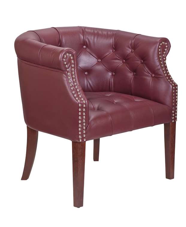 Кресло Grace vine leather красного цвета