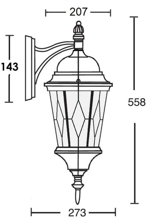 Настенный фонарь уличный IP44 Oasis Light ASTORIA 2M 91402M cover Bl ромб