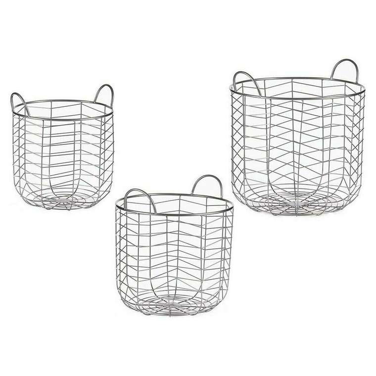 Набор корзин Серебристый Металл (3 pcs)