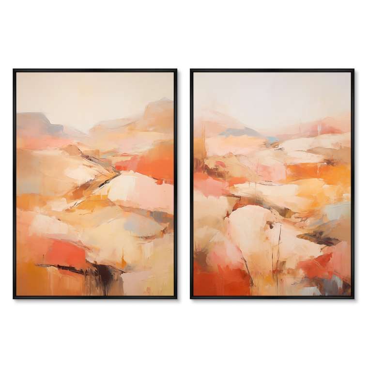 Набор из двух репродукций картин Landscape collection, Autumn mood, 2024г.