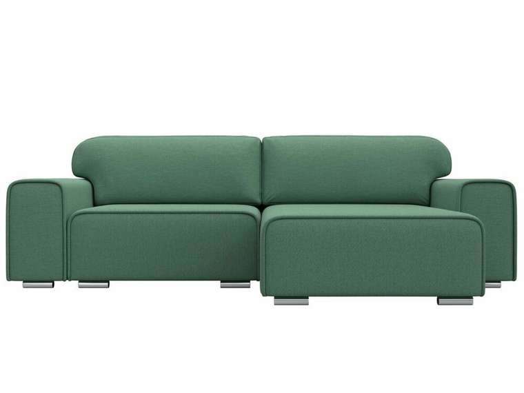 Угловой диван-кровать Лига 029 зеленого цвета правый угол