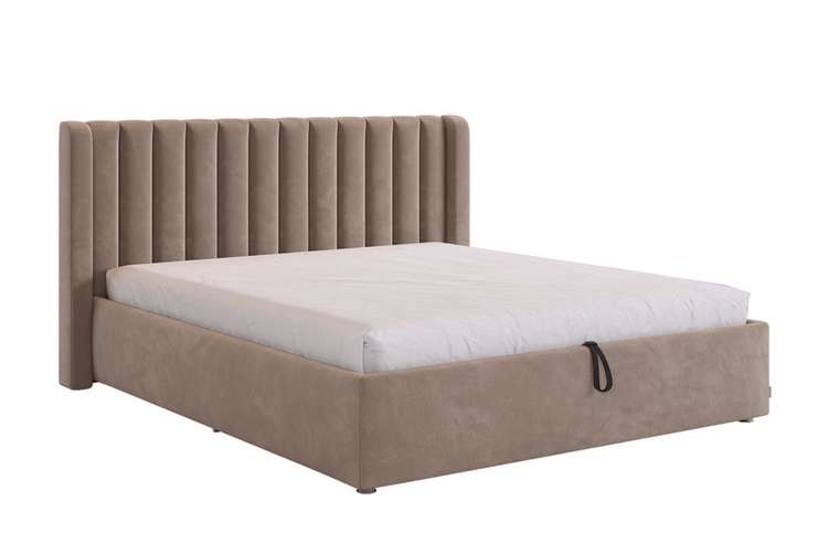Кровать с подъемным механизмом Ева 160х200 светло-коричневого цвета
