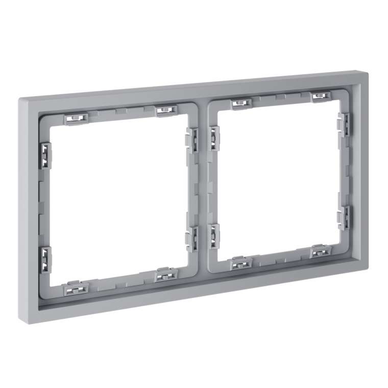 Рамка пластиковая VOLTUM S70 на 2 поста, (серый)