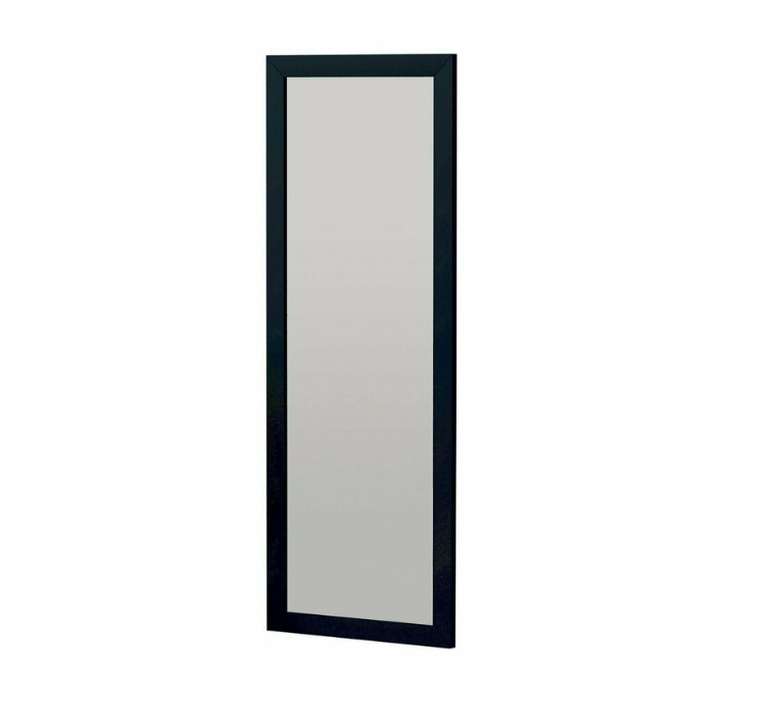 Настенное зеркало 40х105 в раме черного цвета