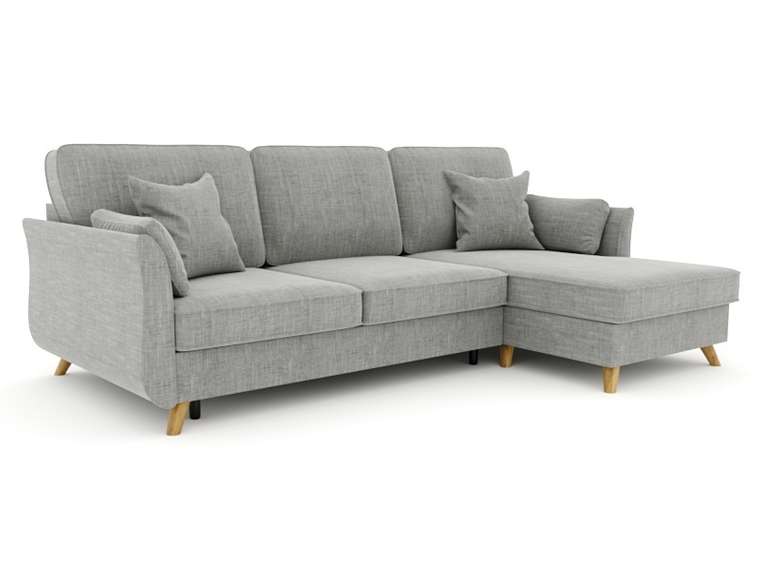 Угловой диван-кровать Коко серого цвета