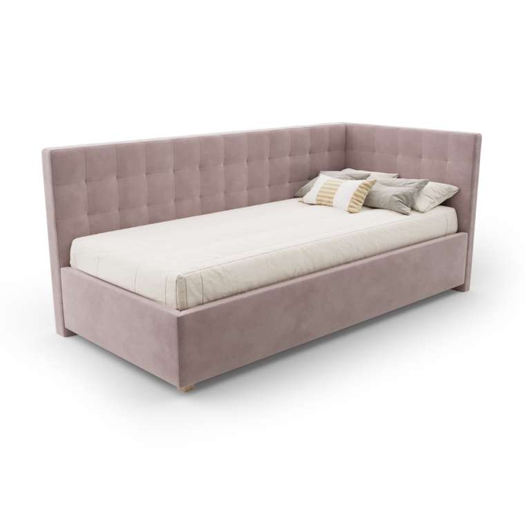 Кровать Версаль 90х200 розового цвета с подъемным механизмом