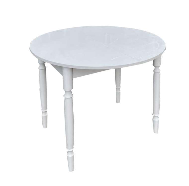 Обеденный раздвижной стол цвета Белый Глянец