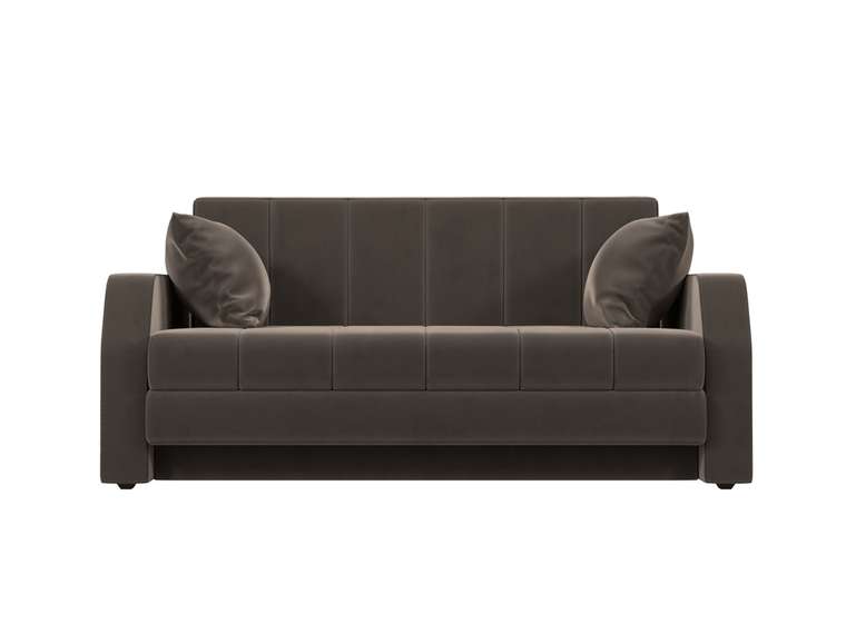 Прямой диван-кровать Малютка коричневого цвета