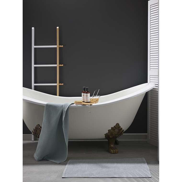 Коврик для ванной фактурный из коллекции Essential 50х80 серого цвета