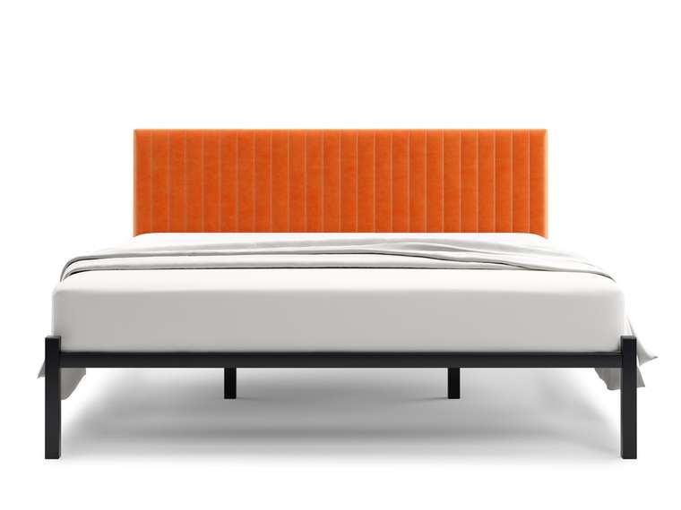 Кровать Лофт Mellisa Steccato 160х200 оранжевого цвета без подъемного механизма