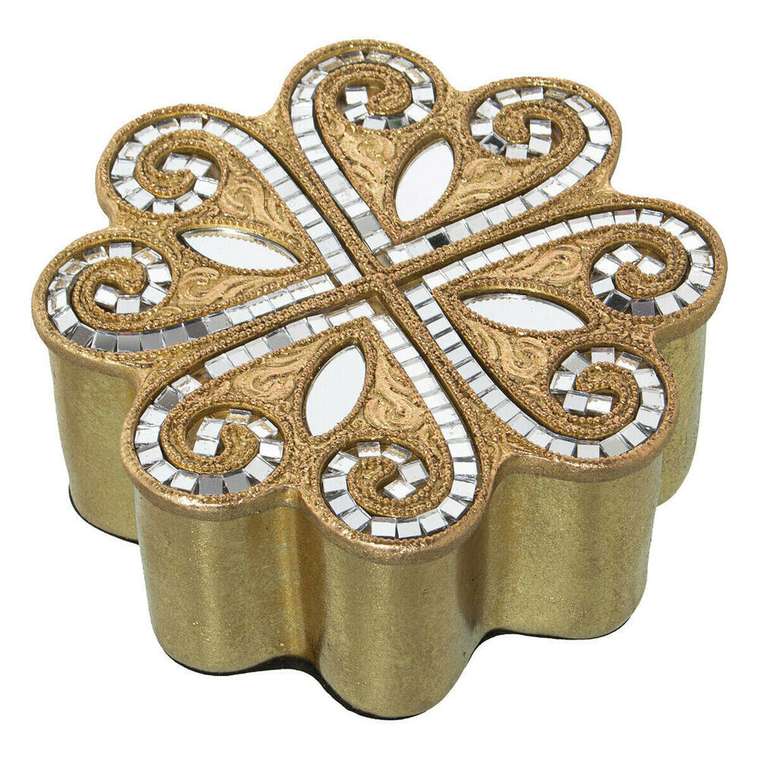 Шкатулка Золото Пластик 16 x 7 x 16 cm