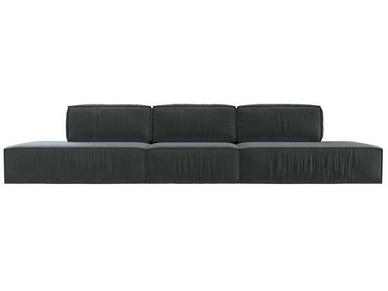 Прямой диван-кровать Прага лофт лонг серого цвета