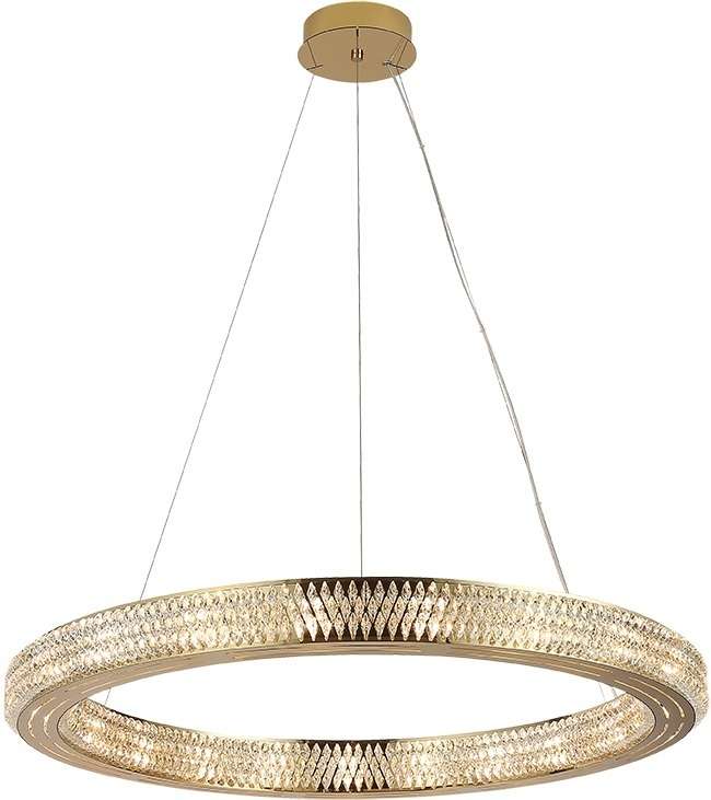 Подвесной хрустальный светильник Newport 8560 8560/80 C gold polished кольцо