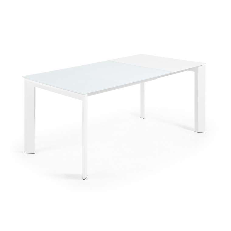 Раздвижной обеденный стол Atta 180 белого цвета
