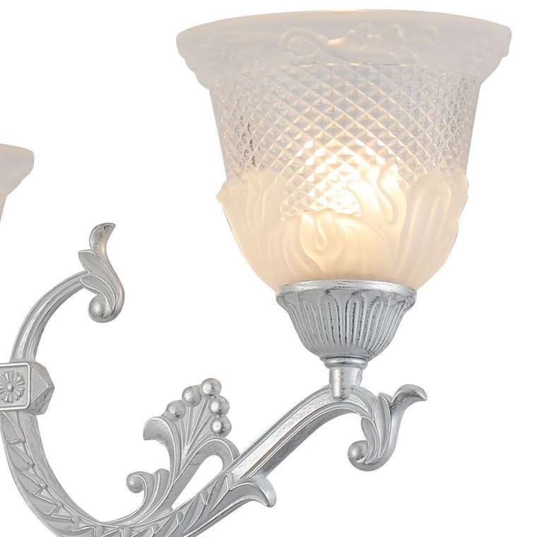 Подвесная люстра 03647-0.4-03 (стекло, цвет белый)