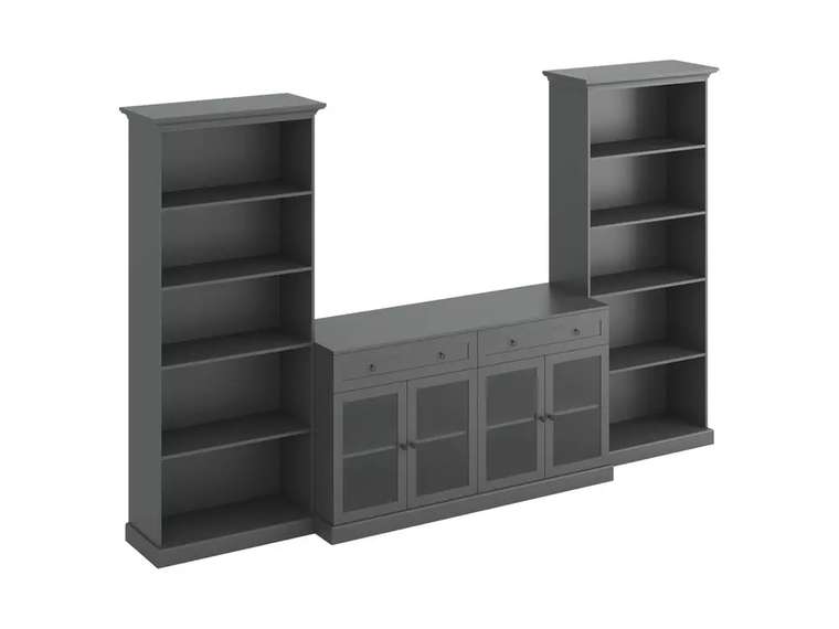 Композиция для гостиной Caprio g3 из дерева и стекла 