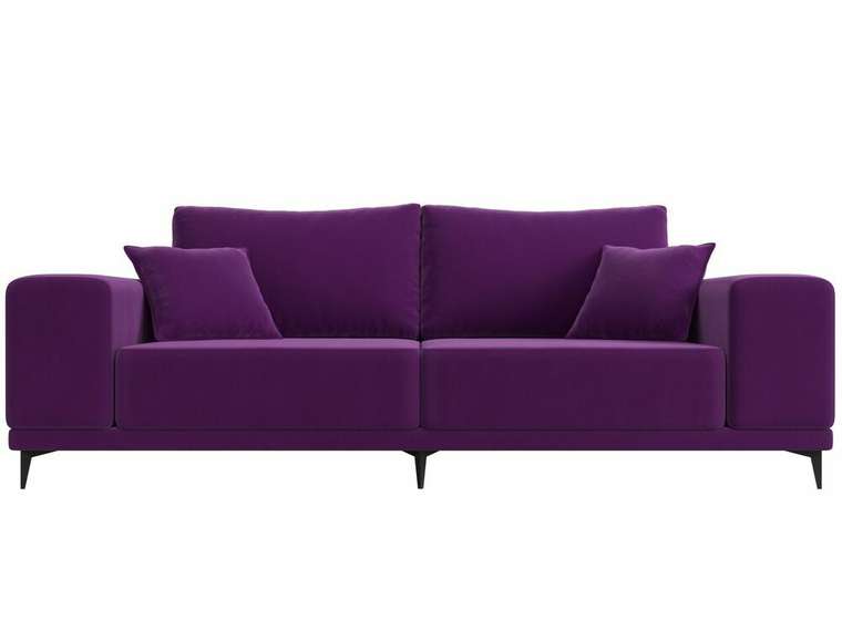 Прямой диван Льюес фиолетового цвета