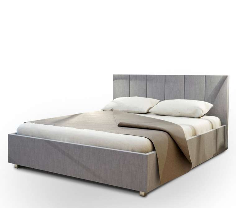 Кровать с подъемным механизмом Merope 160х200 серого цвета