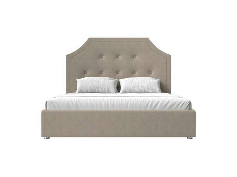 Кровать Кантри 160х200 бежевого цвета с подъемным механизмом