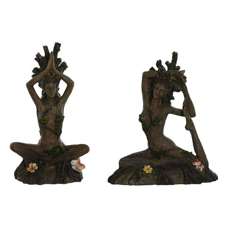 Декоративная фигура Коричневый Yoga Индиец 13 x 6 x 16 cm (2 штук)