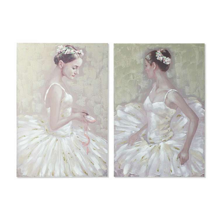 Картина 80 x 3 x 120 cm Балерина традиционный (2 штук)