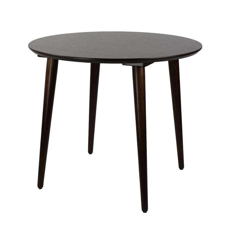 Стол обеденный круглый Ронда Мини 100 коричневого цвета 