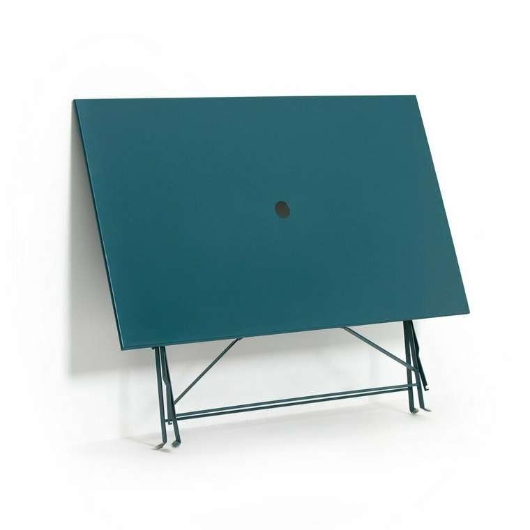 Стол складной прямоугольный из металла Ozevan синего цвета