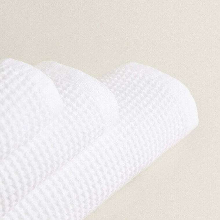 Хлопковое банное полотенце вафельной вязки