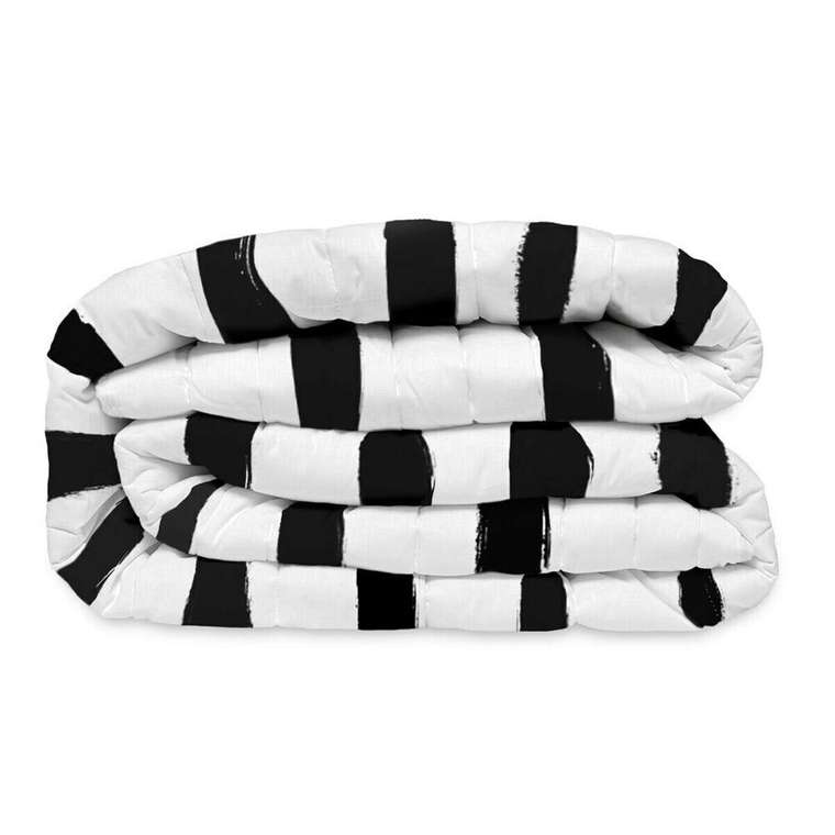 Покрывало Blanc Stripes 260х270 черно-белого цвета