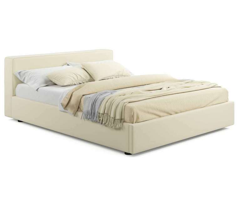 Кровать Skandi 160х200 бежевого цвета с подъемным механизмом