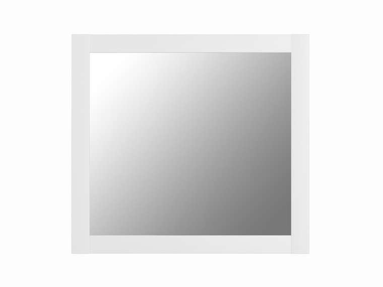 Зеркало квадратное настенное Сириус белого цвета