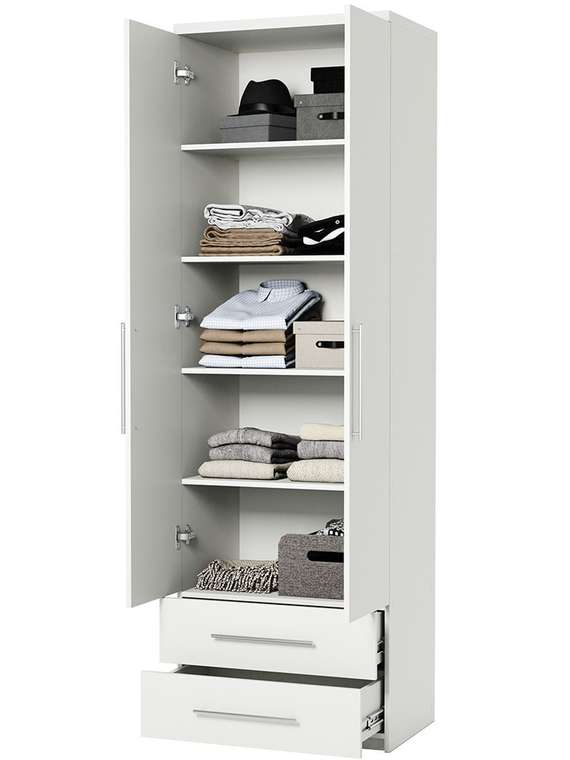 Шкаф с полками и ящиками Мелодия МПЯ-21 60 белого цвета