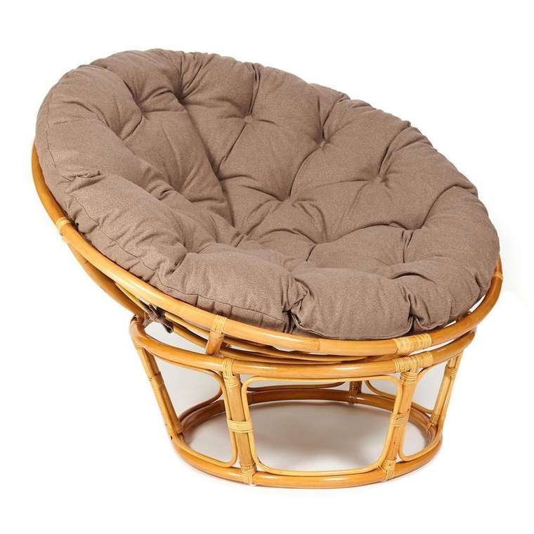 Садовое кресло Papasan бежево-коричневого цвета
