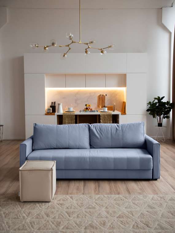 Диван-кровать Римини синего цвета