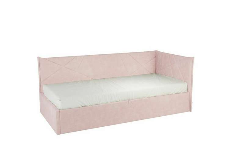 Кровать Бест 90х200 нежно-розового цвета с подъемным механизмом